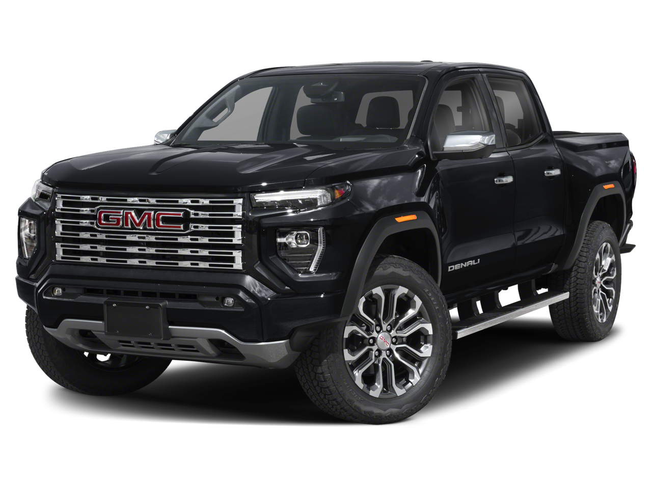 2023 GMC Canyon Denali in Deep Bronze Metallic — front three-quarter view