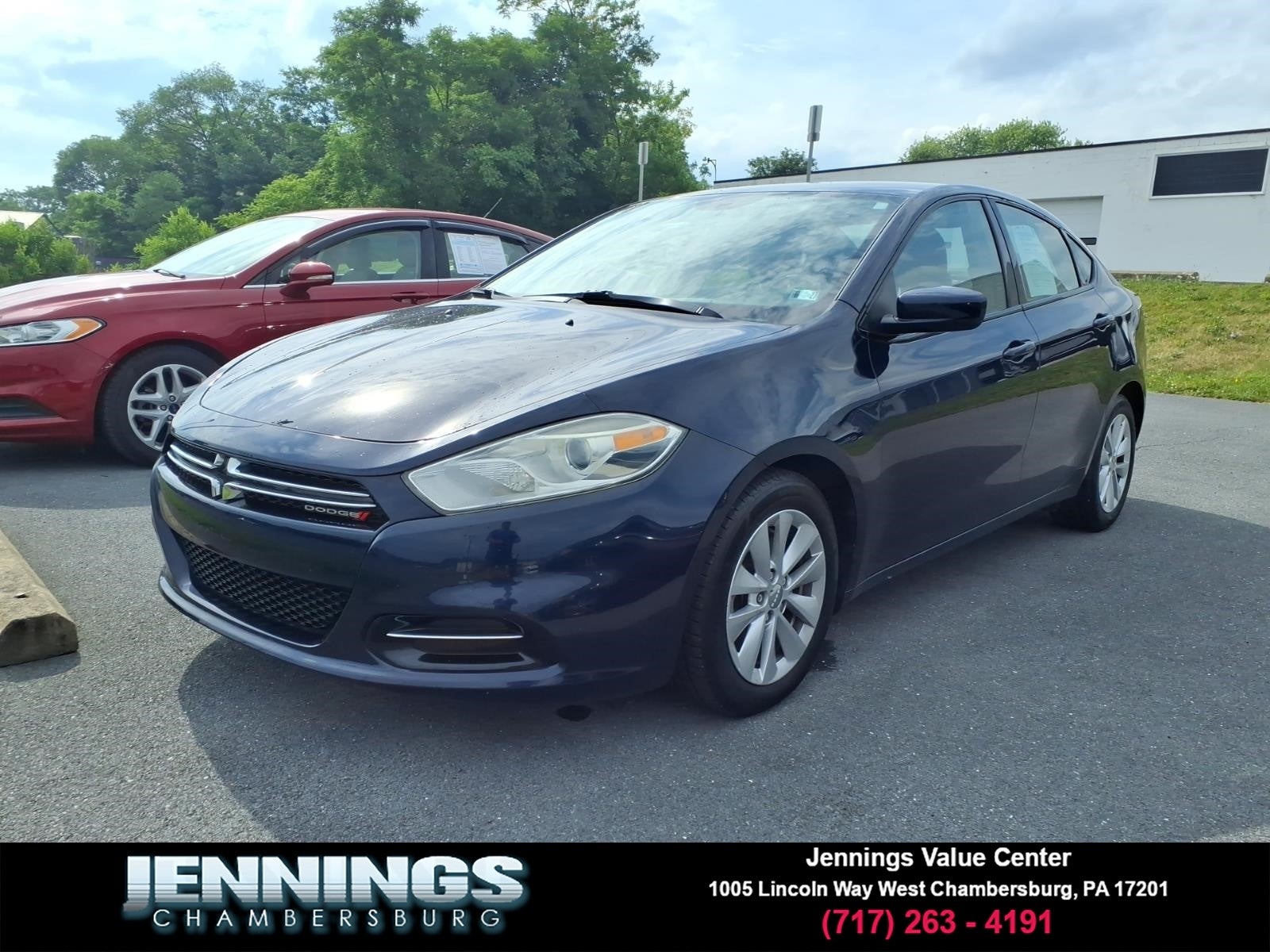 2014 Dodge Dart AERO in Blue — front three-quarter view