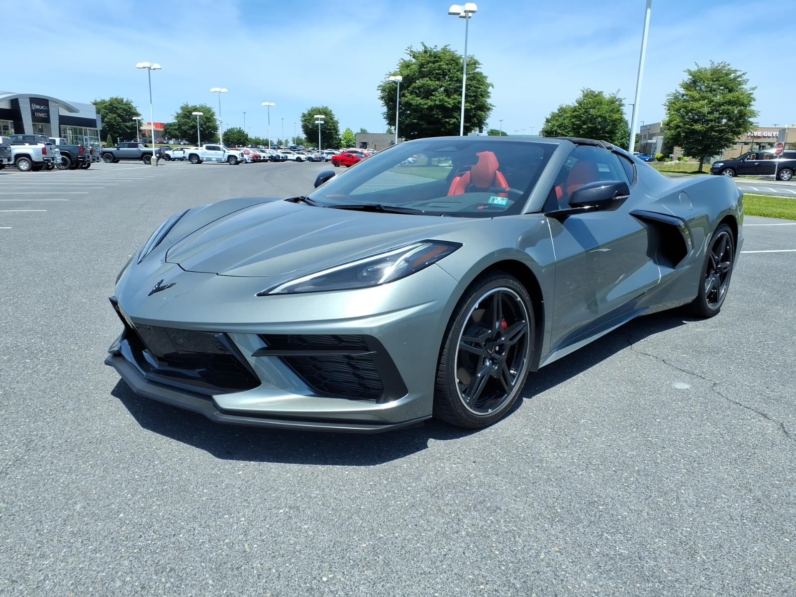 2024 Chevrolet Corvette Stingray 2LT in Hypersonic Gray Metallic — front three-quarter view
