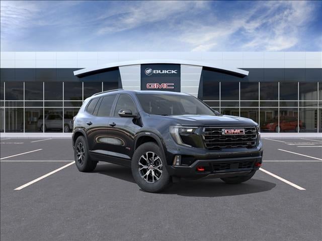 2026 GMC Acadia AT4 in Ebony Twilight Metallic — front three-quarter view