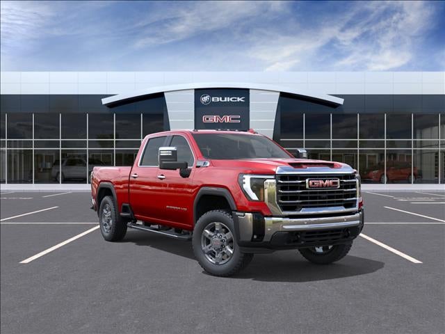 2026 GMC Sierra 2500 HD SLT in Volcanic Red Tintcoat — front three-quarter view