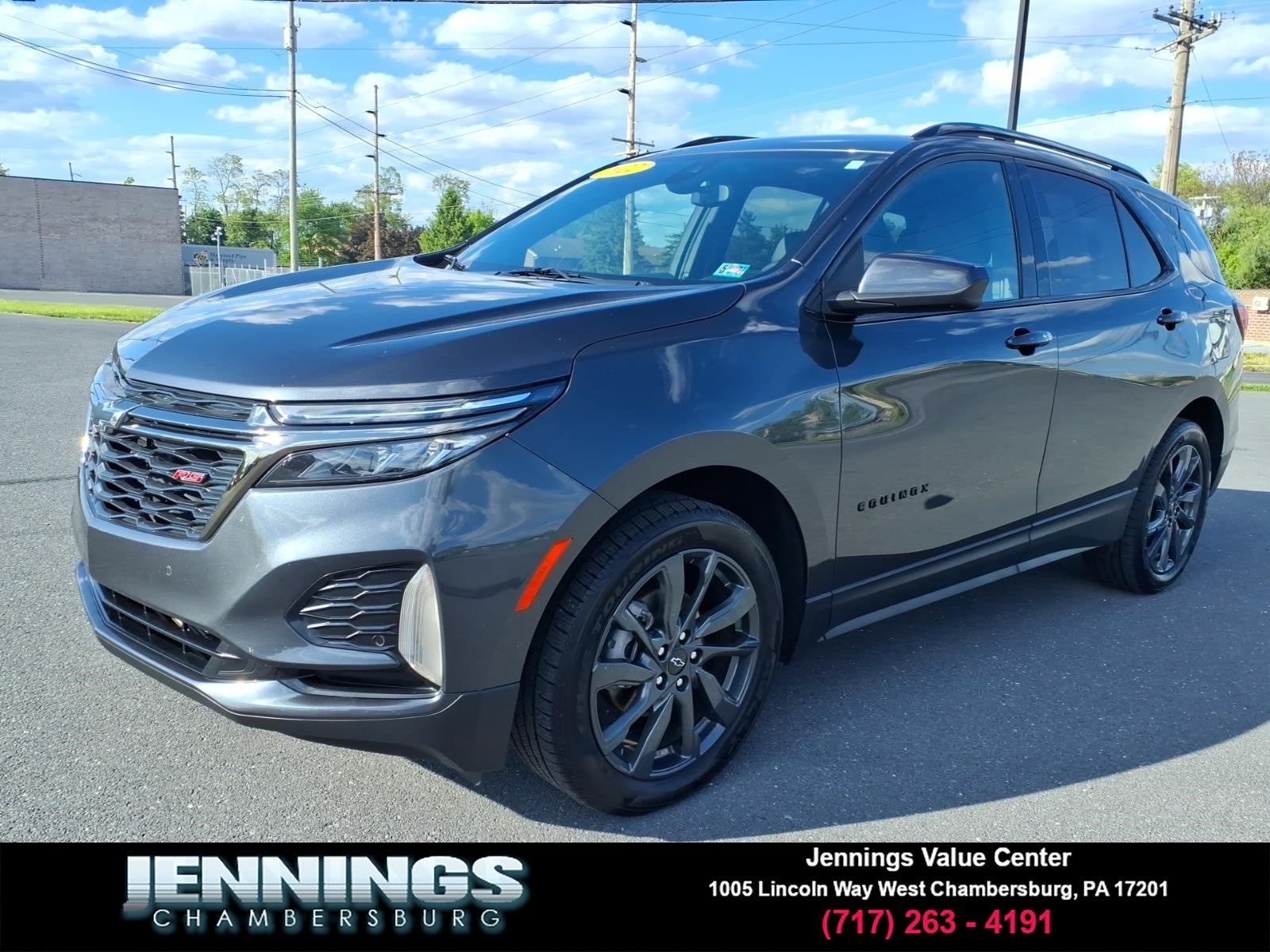 2022 Chevrolet Equinox RS in Iron Gray Metallic — front three-quarter view