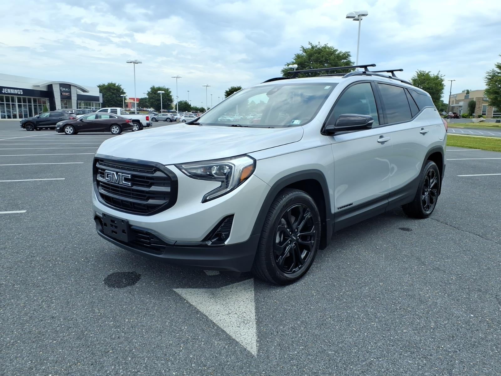 2020 GMC Terrain SLT in Quicksilver Metallic — front three-quarter view