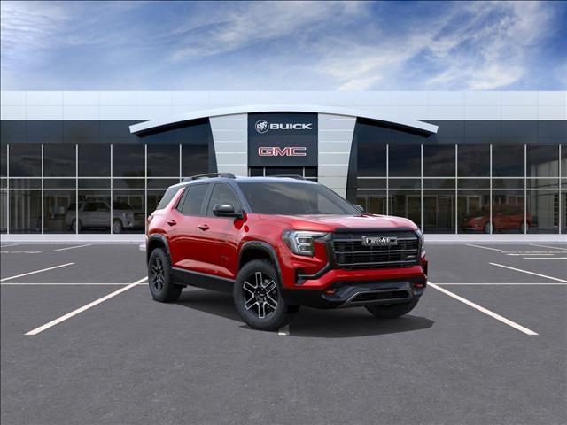 2026 GMC Terrain AT4 in Volcanic Red Tintcoat — front three-quarter view