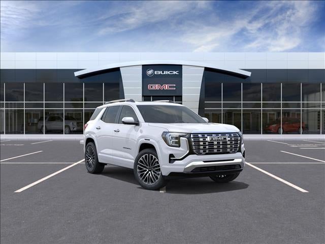 2026 GMC Terrain Denali in Summit White — front three-quarter view