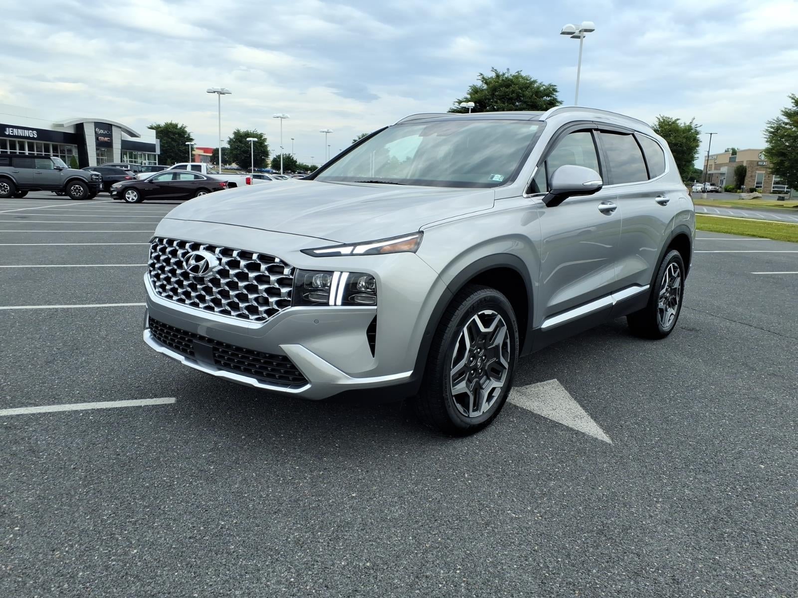 2022 Hyundai Santa Fe Limited in Silver — front three-quarter view