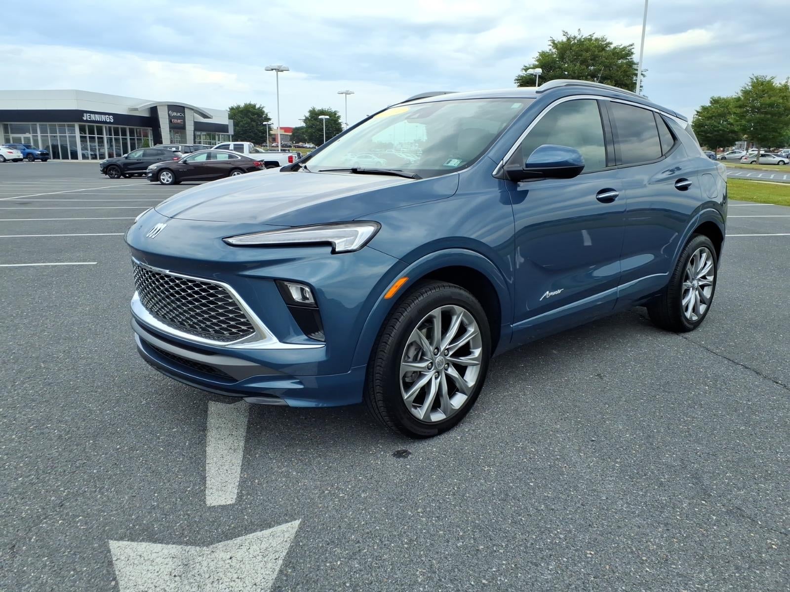 2024 Buick Encore GX Avenir in Ocean Blue Metallic — front three-quarter view